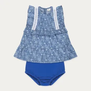Floral Cotton Baby Girl Dress Set