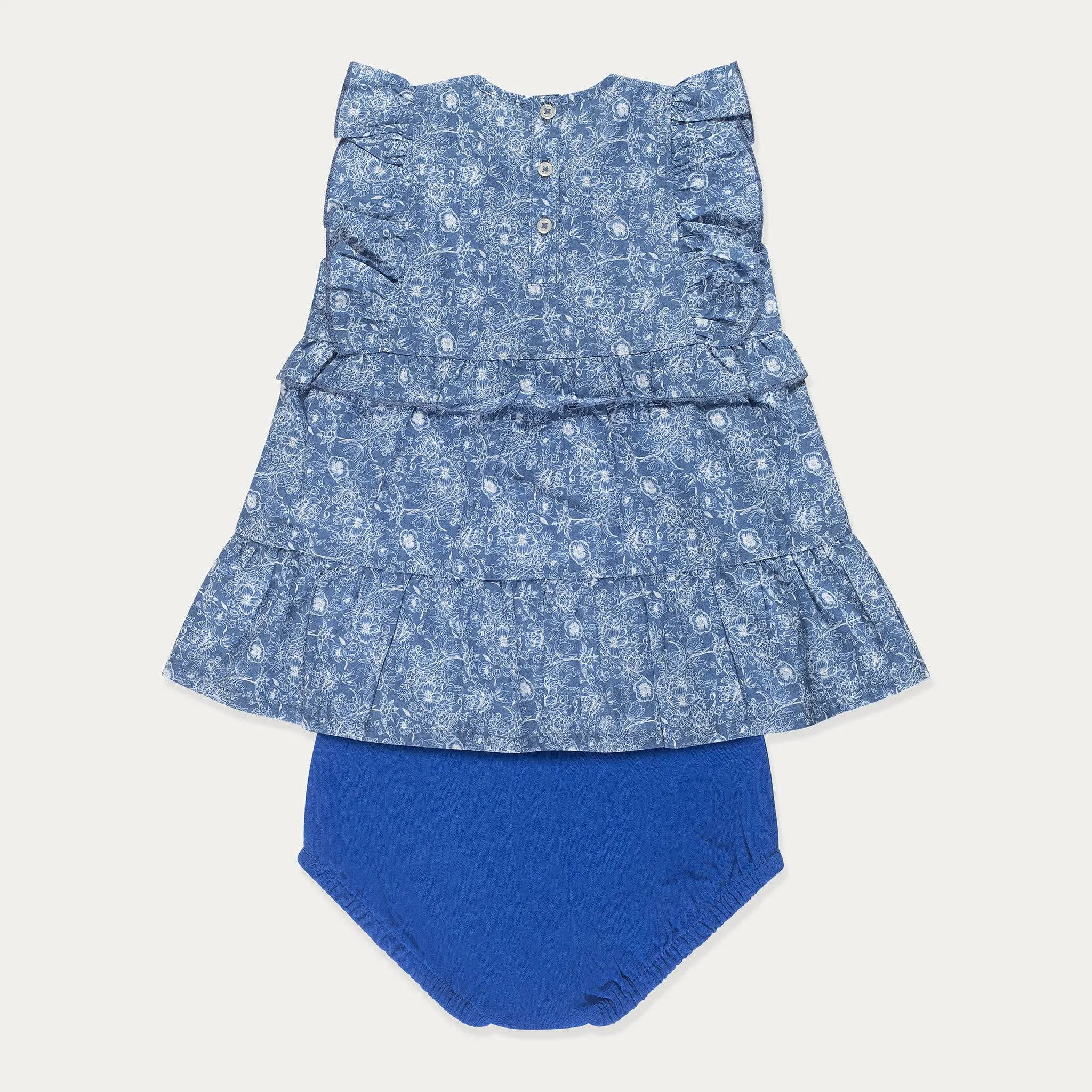 Floral Cotton Baby Girl Dress Set