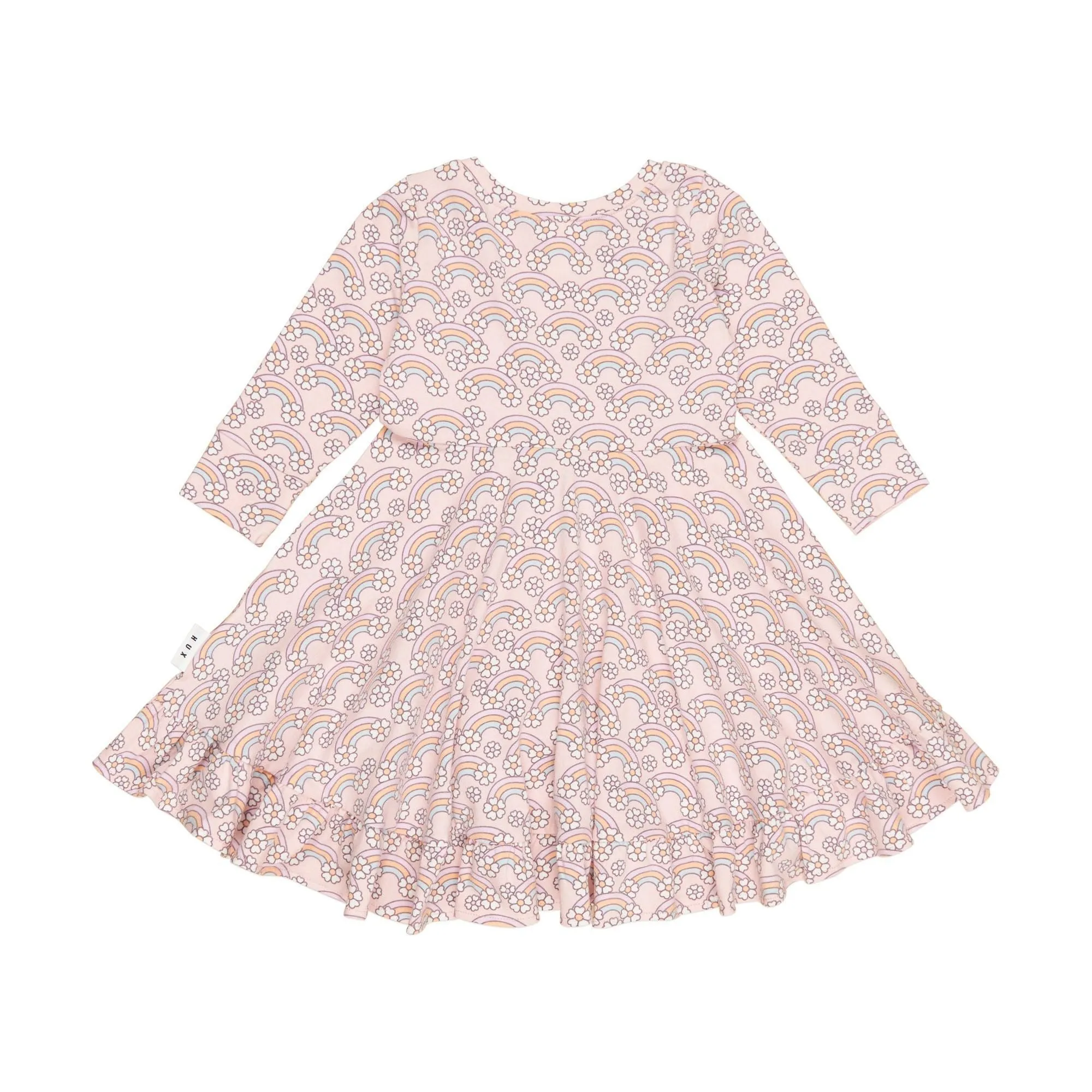 Flowerbow Long Sleeve Swing Dress