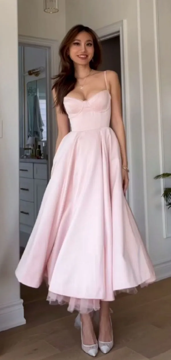 Formal Spaghetti Strap Sleeveless A-line Jersey Long Prom Dresses Online, OL517