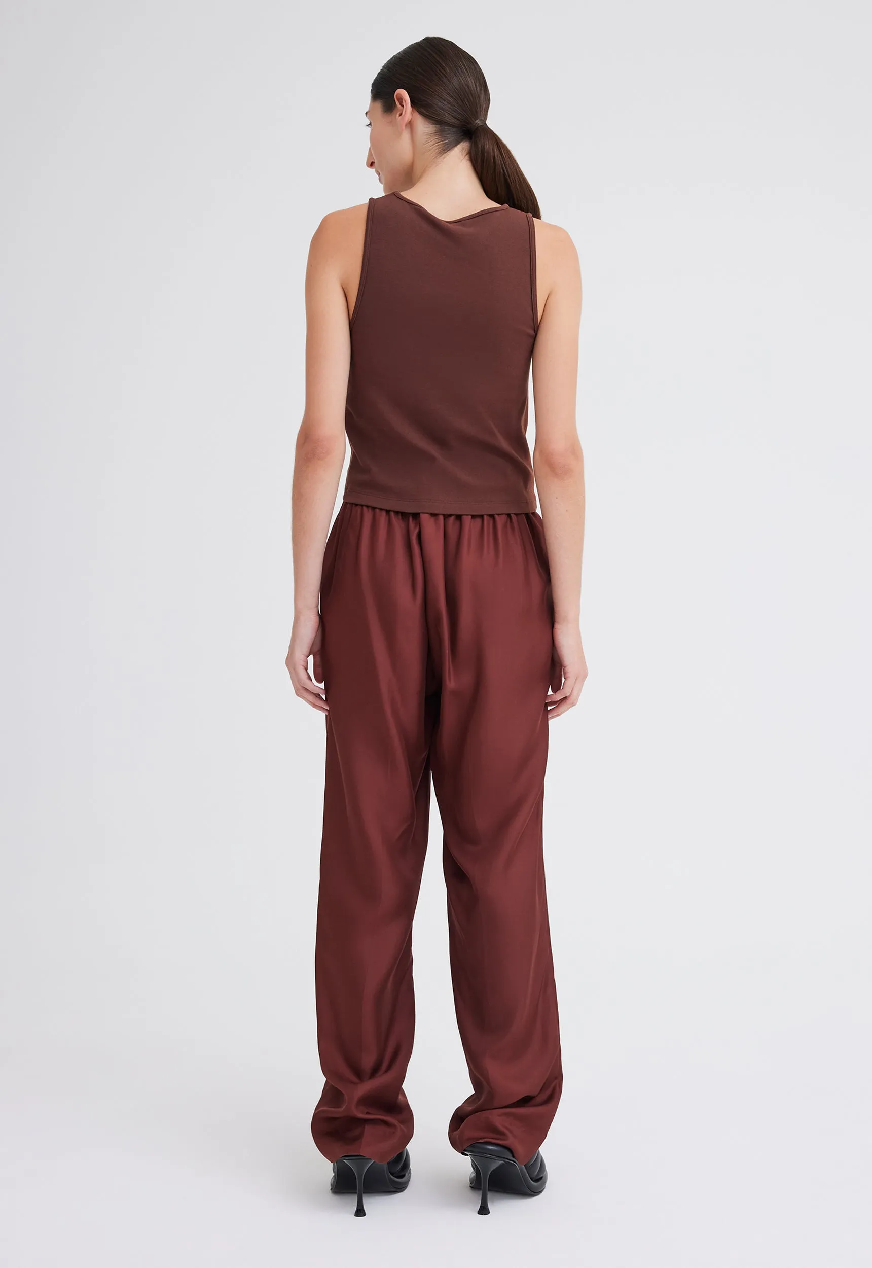 Foster Ribbed Cotton Tank - Bronzer