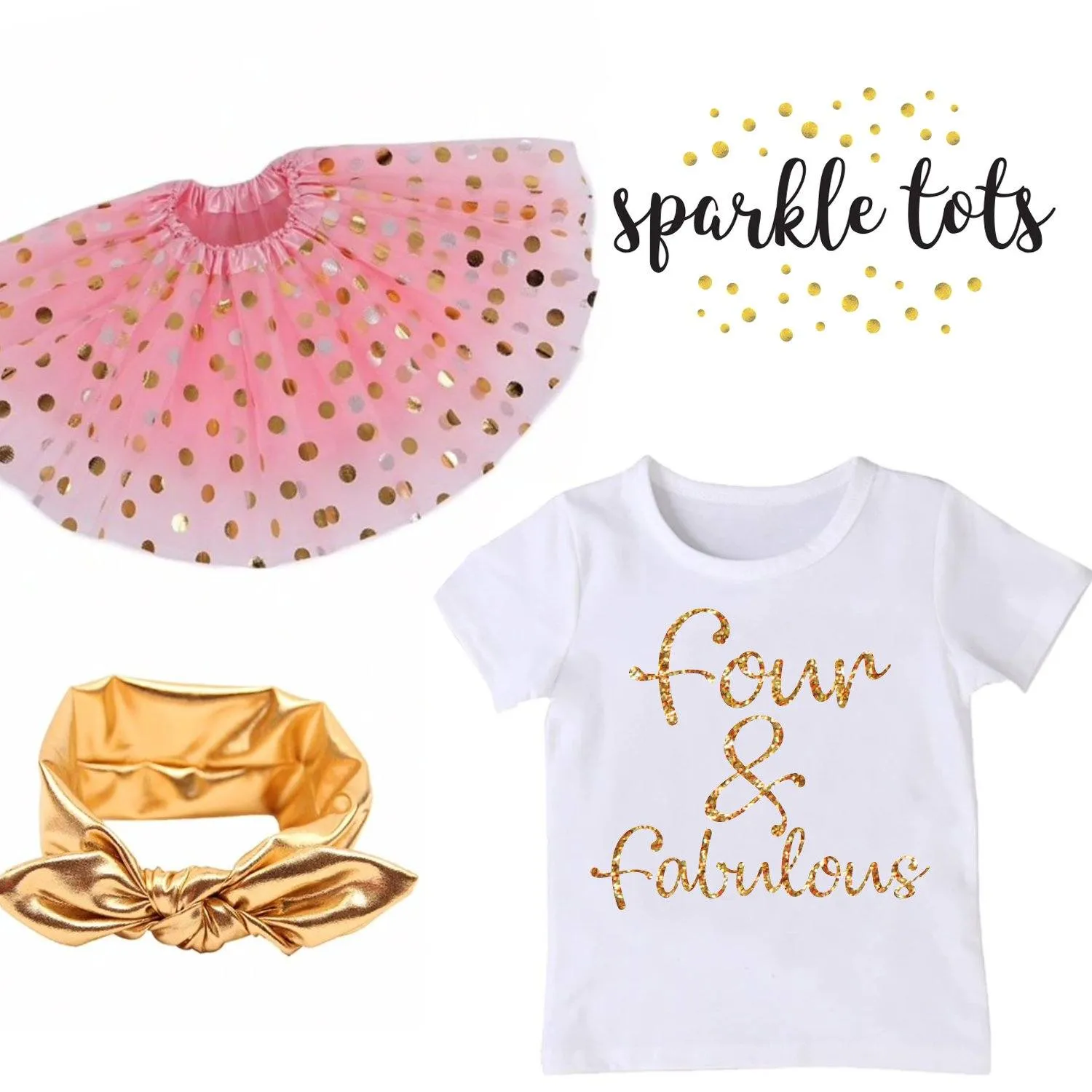 Four & Fabulous Girls Birthday Outfit