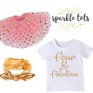 Four & Fabulous Girls Birthday Outfit