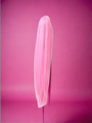 Girls Pink Ponytail Clip-On Hair Extension