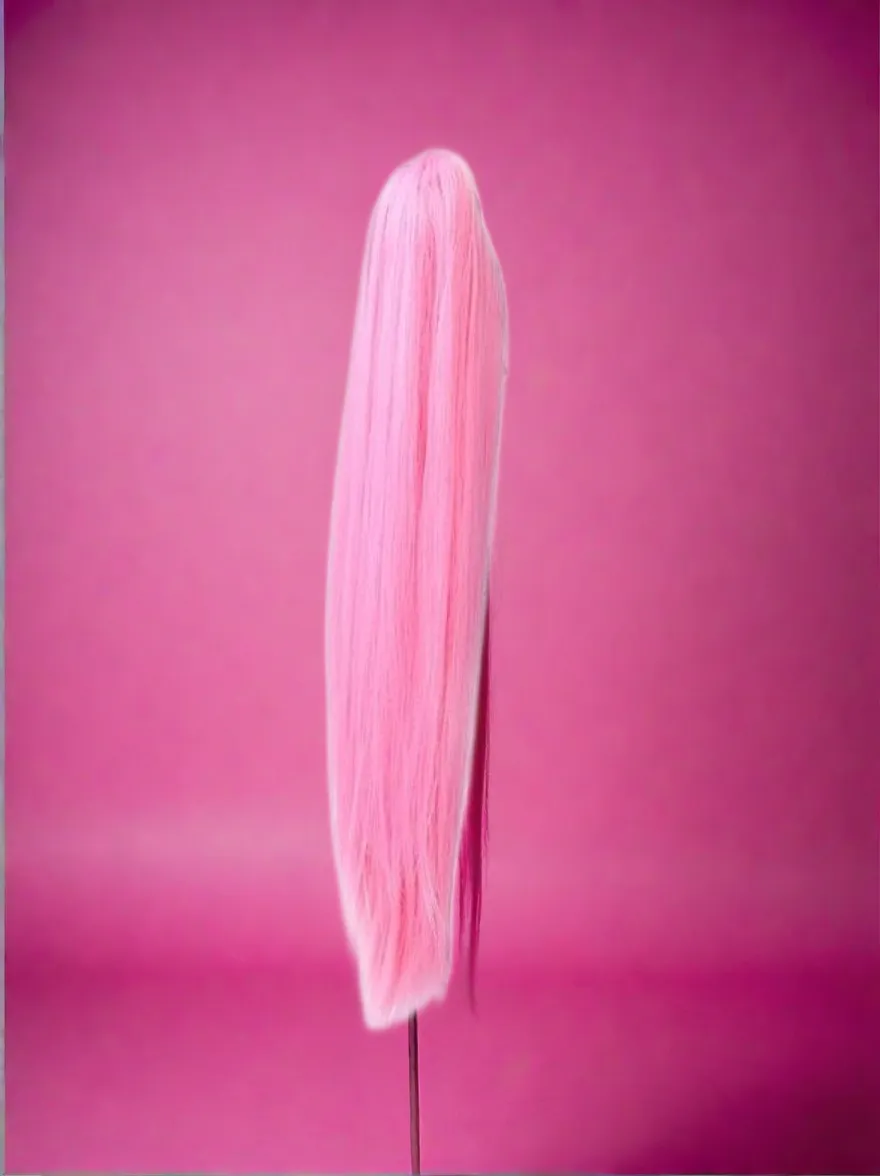 Girls Pink Ponytail Clip-On Hair Extension