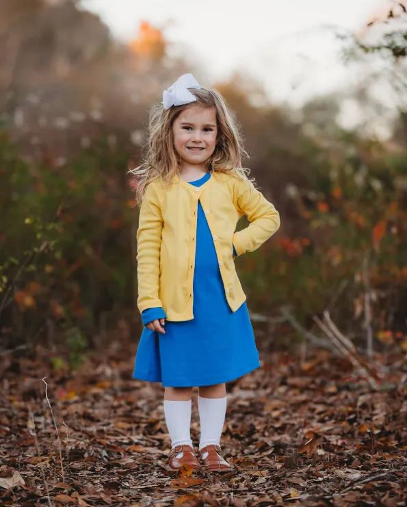 Girls Soft Cotton Button-Down Cardigan | Candy Apple