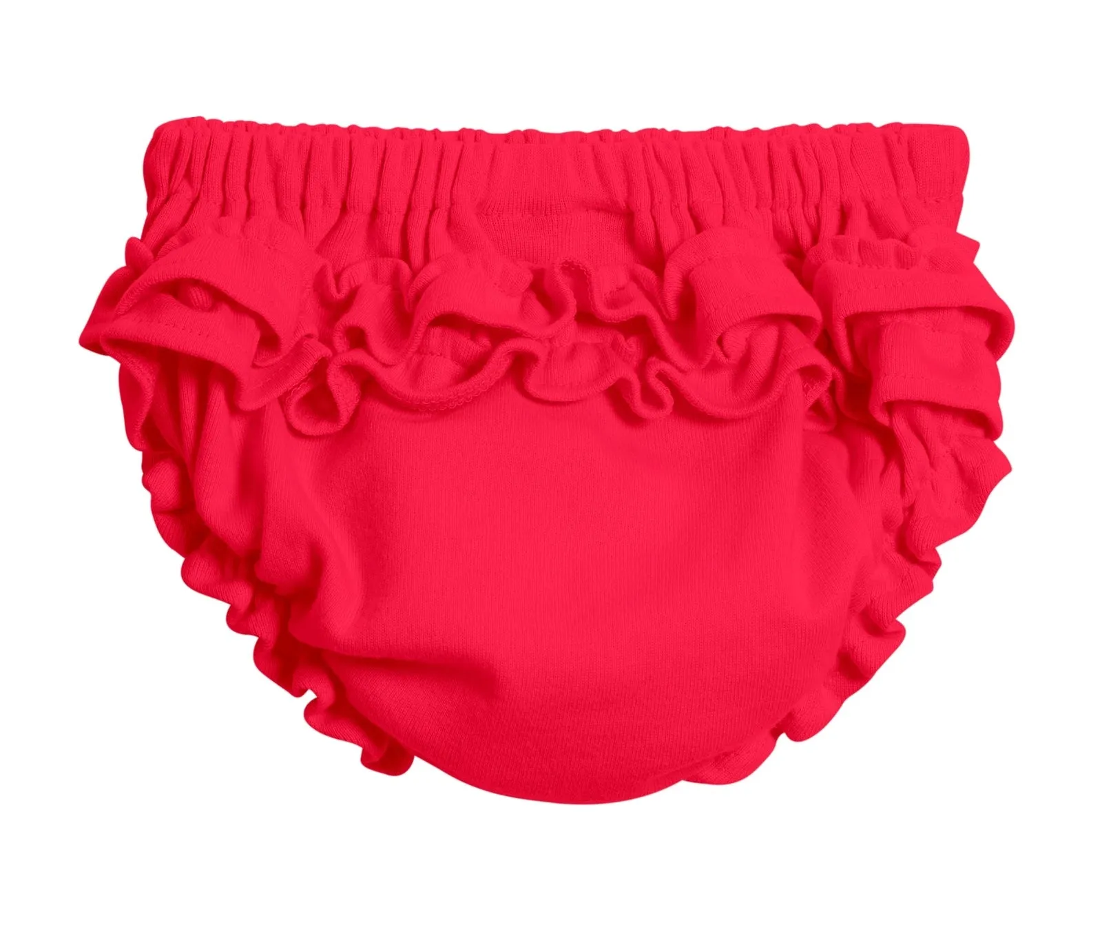 Girls Soft Cotton Ruffle Diaper Cover | Candy Apple