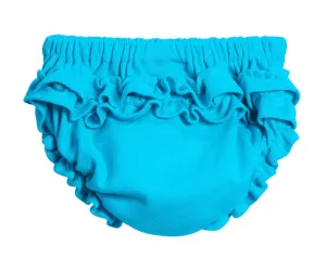 Girls Soft Cotton Ruffle Diaper Cover | Turquoise