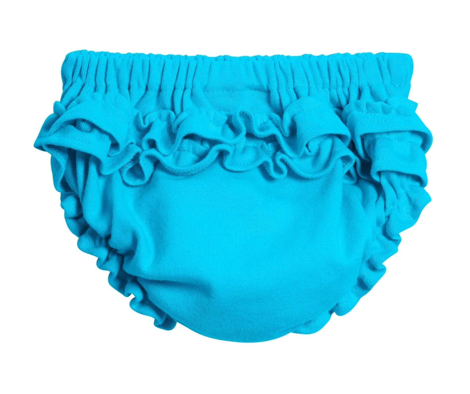 Girls Soft Cotton Ruffle Diaper Cover | Turquoise