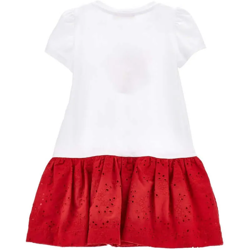 Girls Strawberry Jersey Dress