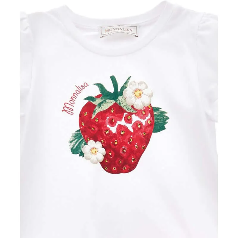 Girls Strawberry Jersey Dress