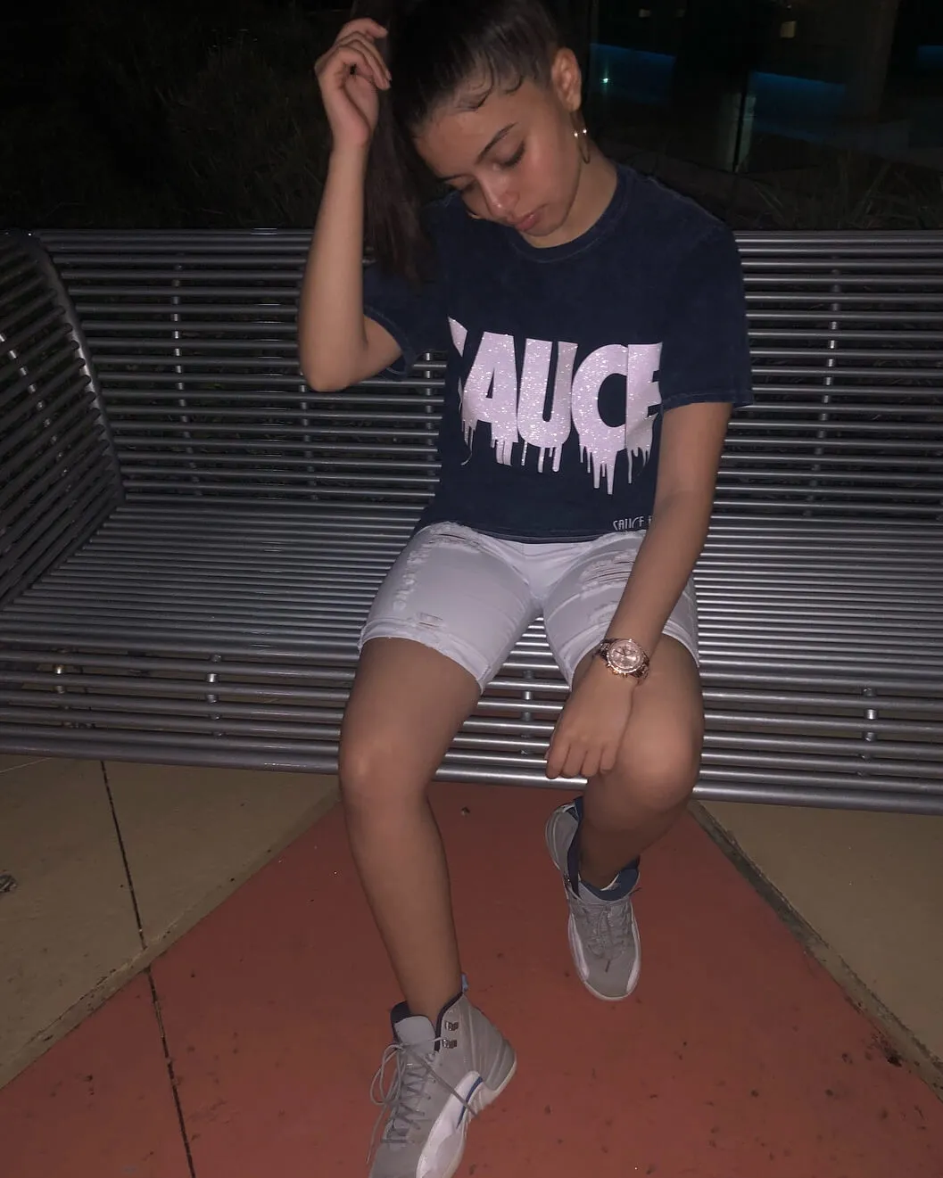 Glitter Sauce | Navy Blue Vintage Wash Tee