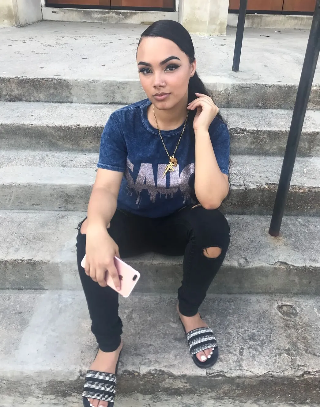Glitter Sauce | Navy Blue Vintage Wash Tee
