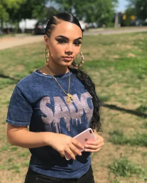 Glitter Sauce | Navy Blue Vintage Wash Tee