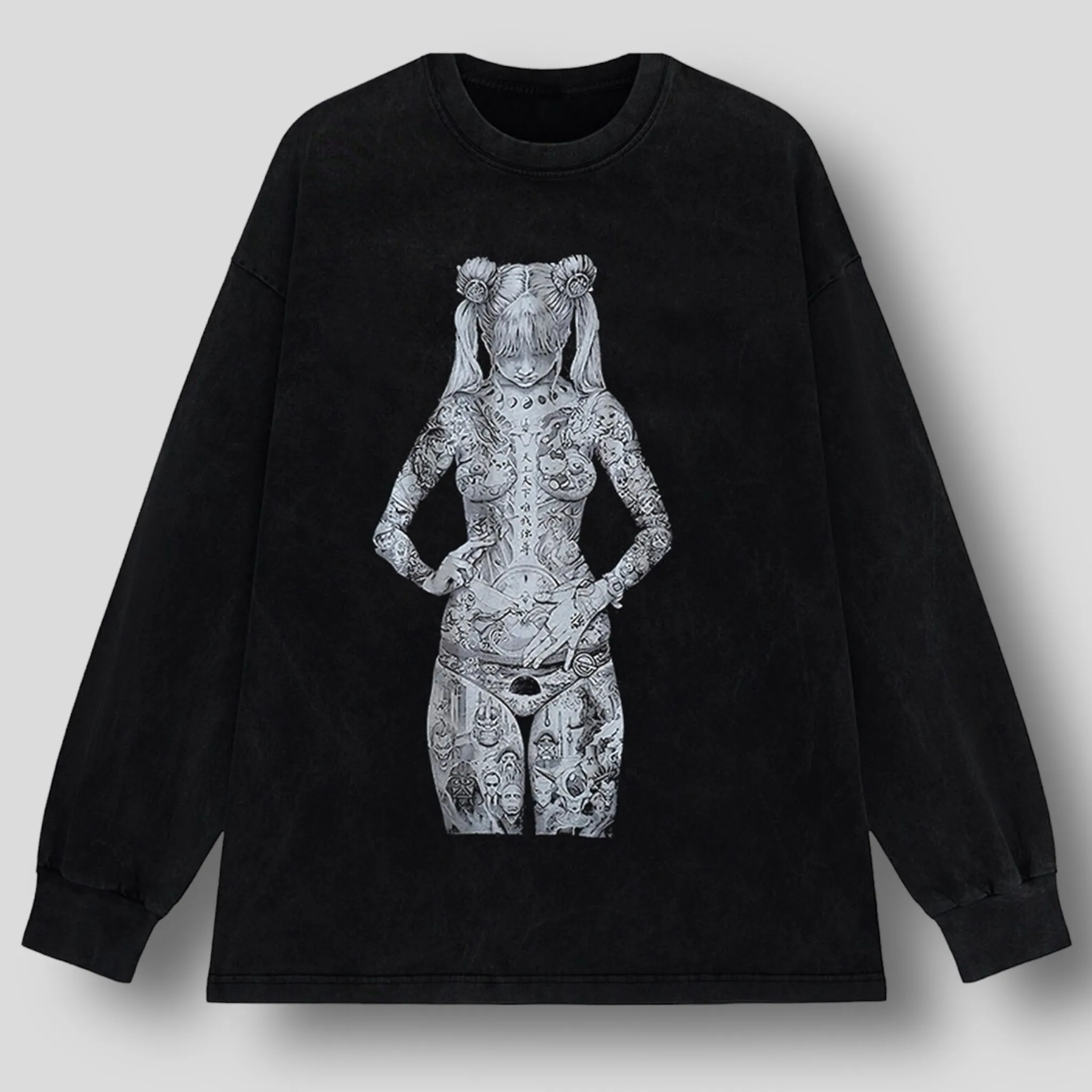Gothic Ink: Oversized Graphic Tee