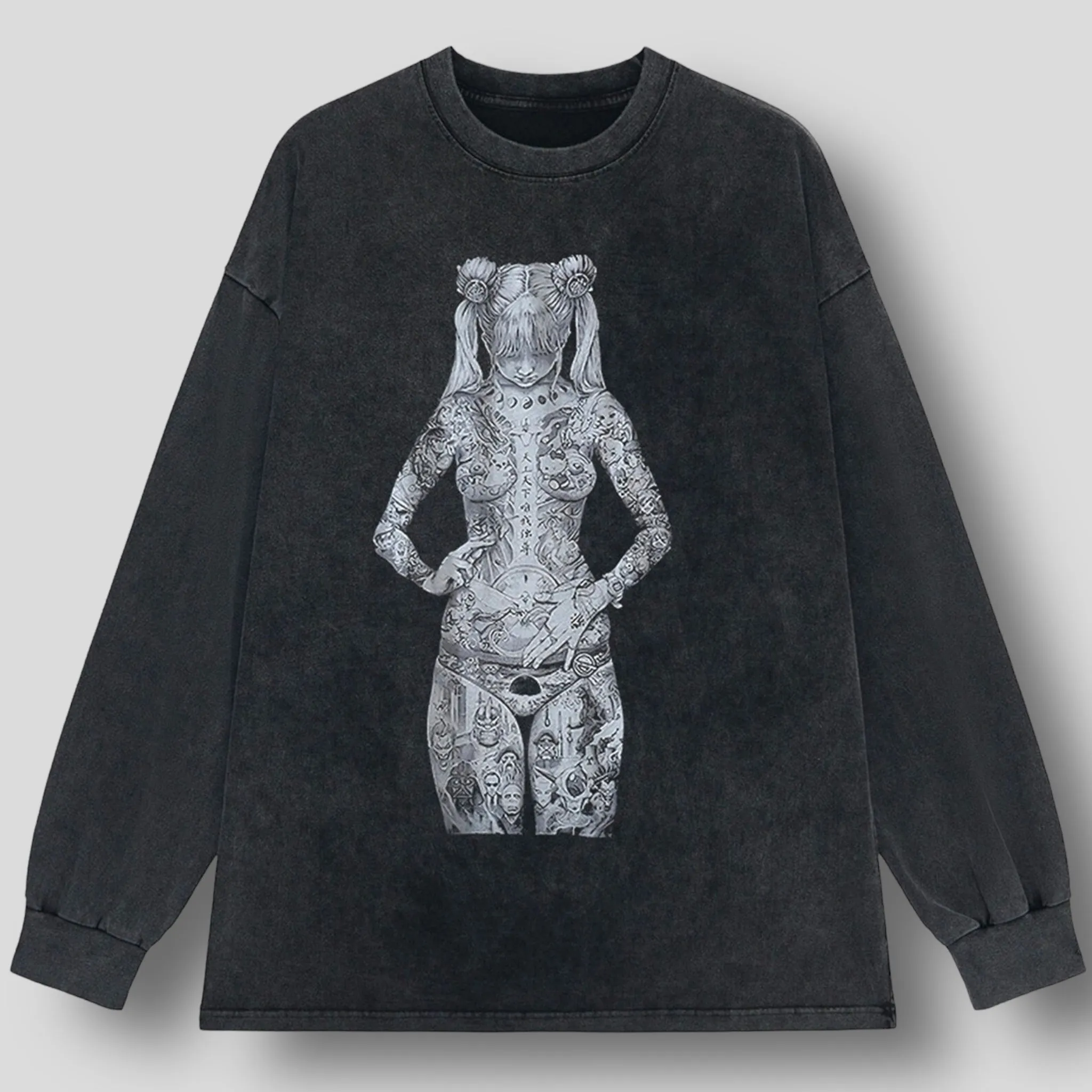 Gothic Ink: Oversized Graphic Tee