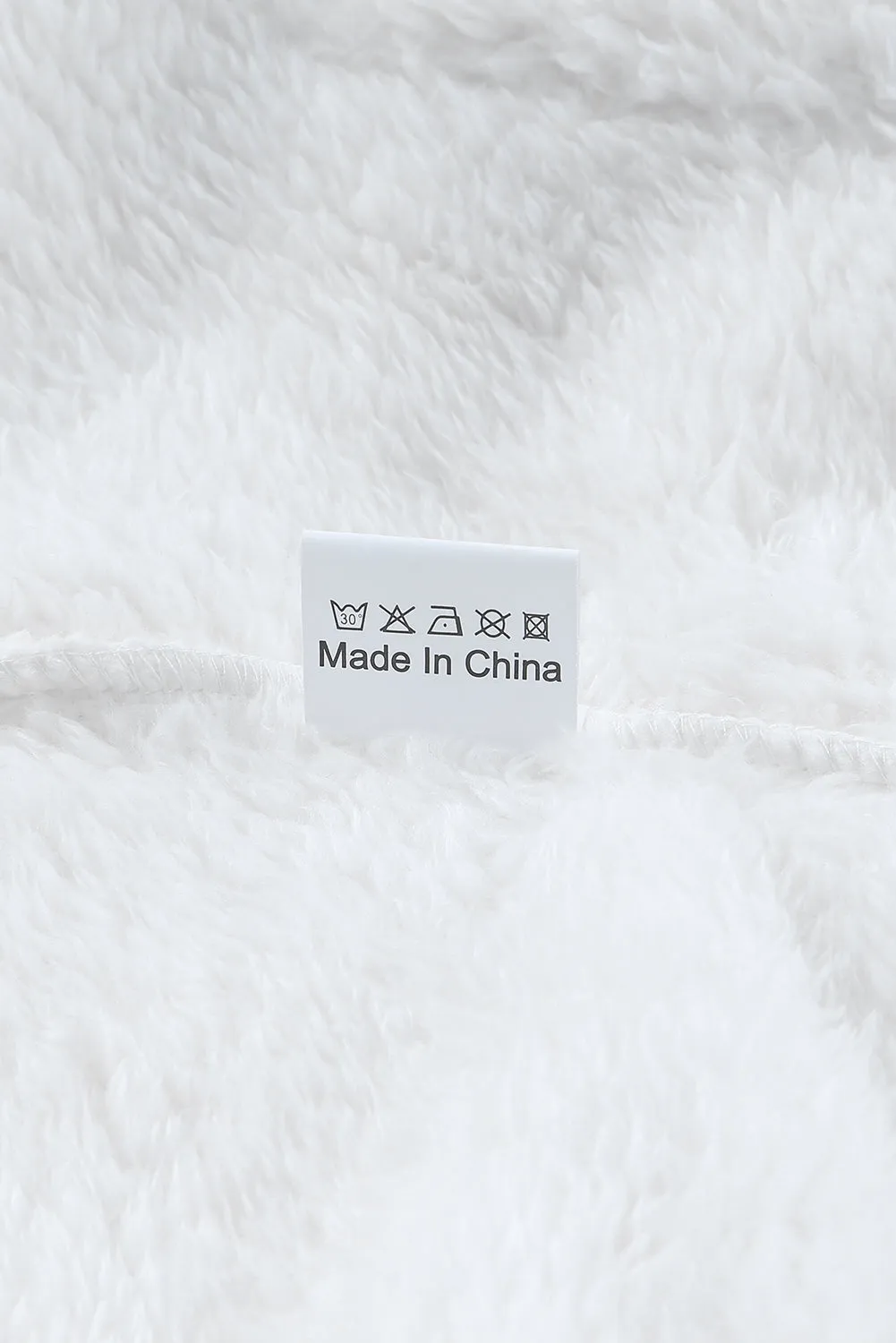 Grey Zip Neck Oversize Fluffy Fleece Pullover