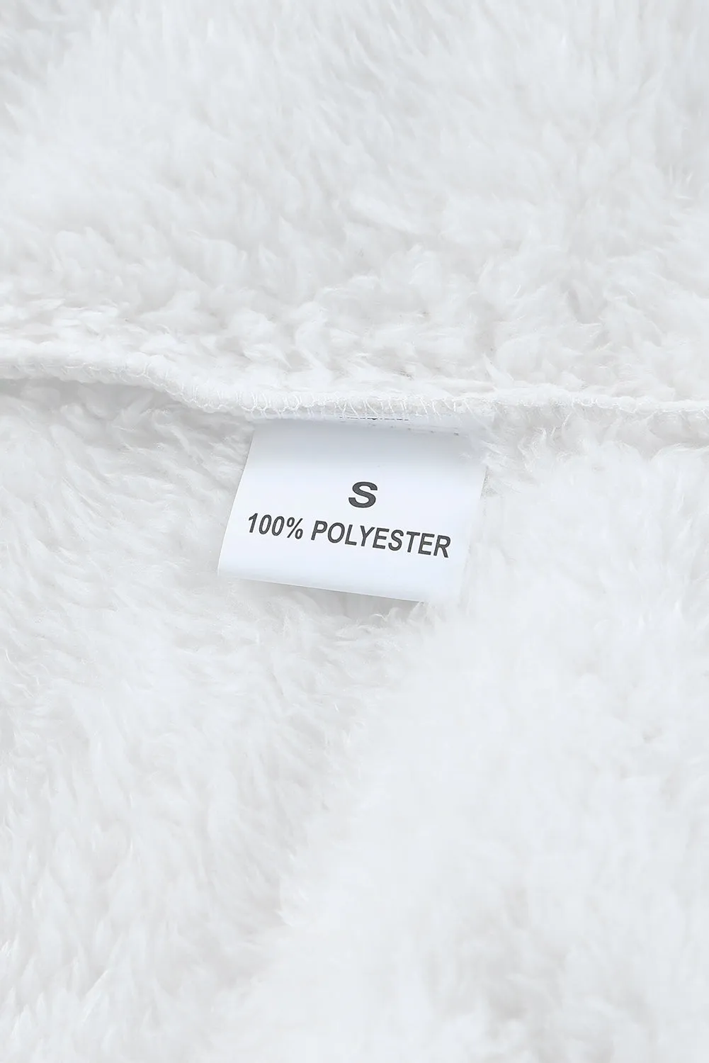 Grey Zip Neck Oversize Fluffy Fleece Pullover
