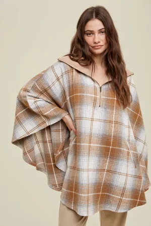 Half Zip Poncho