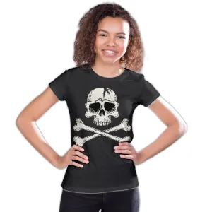 Halloween Horror Pirate Skull And Crossbones Edgy Cool Scary Youth T-shirt