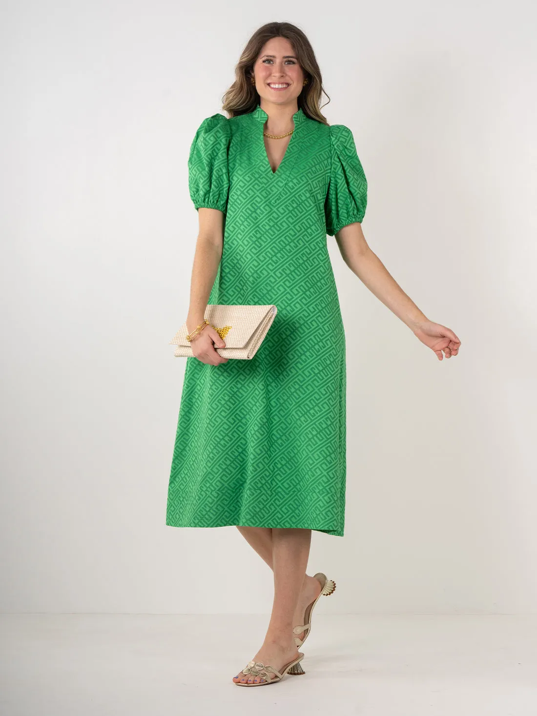 Hampton Dress in Fairway Green by Emily McCarthy