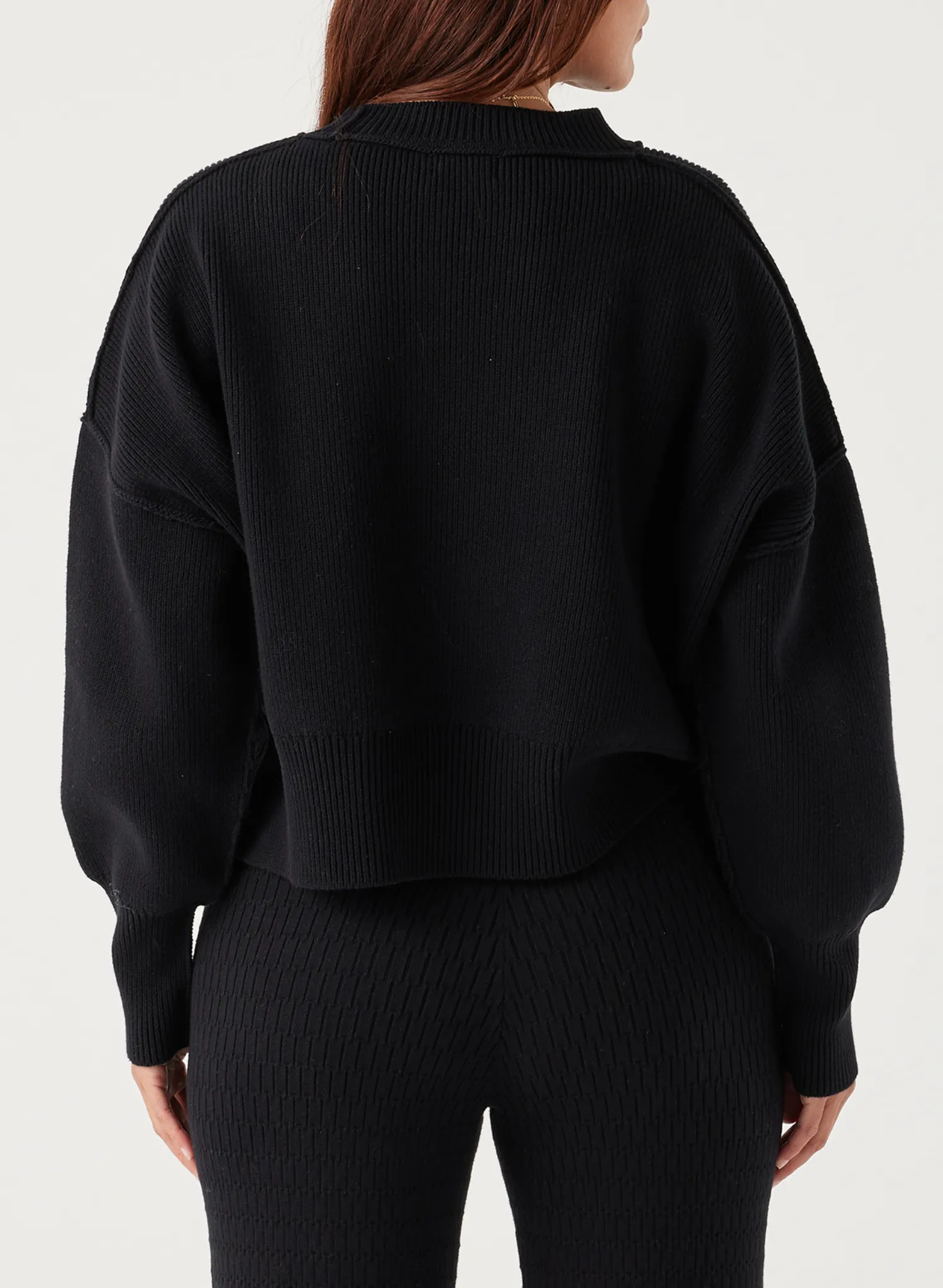 Harlo Cropped Sweater - Black