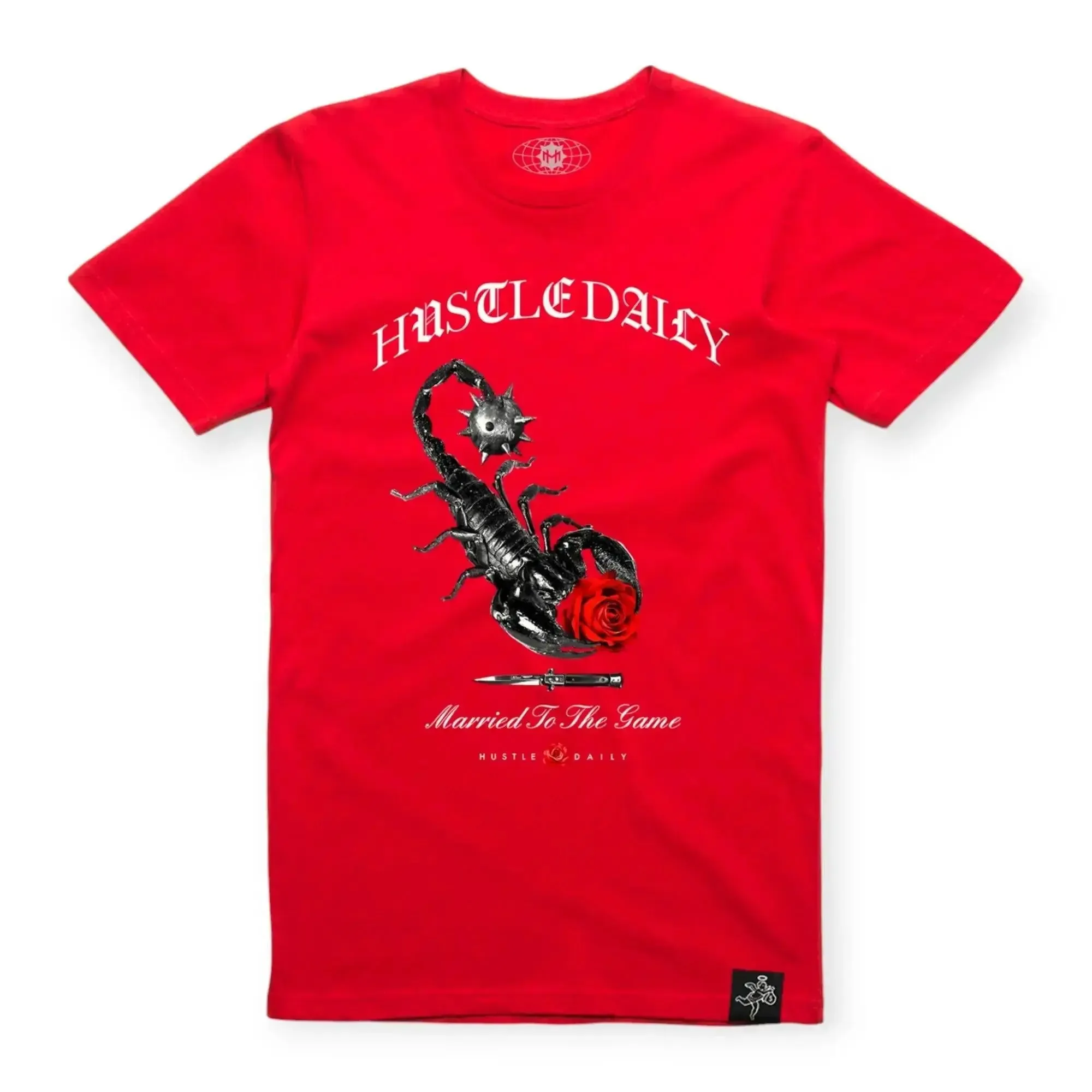 Hasta Muerte Elite Men Morning Star Scorpion Tail MT T-shirt (Red)