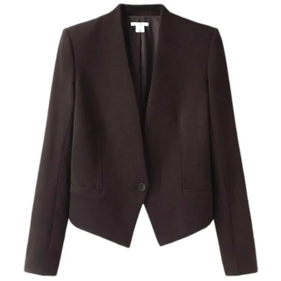 Helmut Helmut Lang Gala Tux Blazer Sz XS Collarless Black Cropped Minimalist