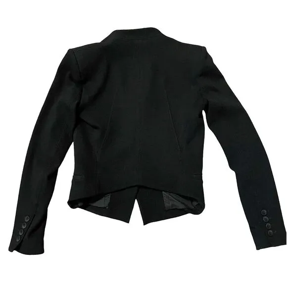 Helmut Helmut Lang Gala Tux Blazer Sz XS Collarless Black Cropped Minimalist