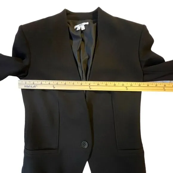 Helmut Helmut Lang Gala Tux Blazer Sz XS Collarless Black Cropped Minimalist
