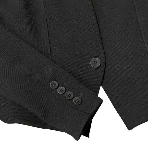 Helmut Helmut Lang Gala Tux Blazer Sz XS Collarless Black Cropped Minimalist