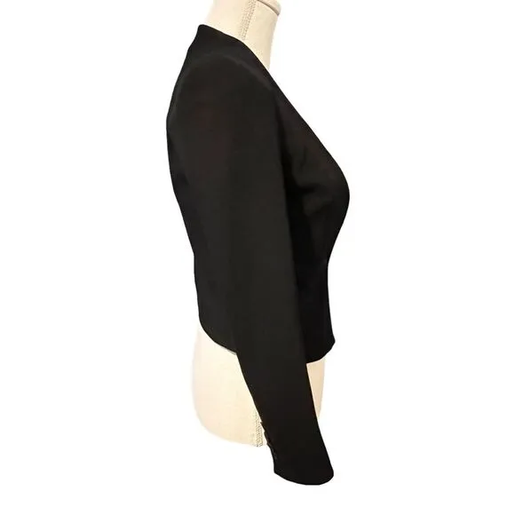 Helmut Helmut Lang Gala Tux Blazer Sz XS Collarless Black Cropped Minimalist