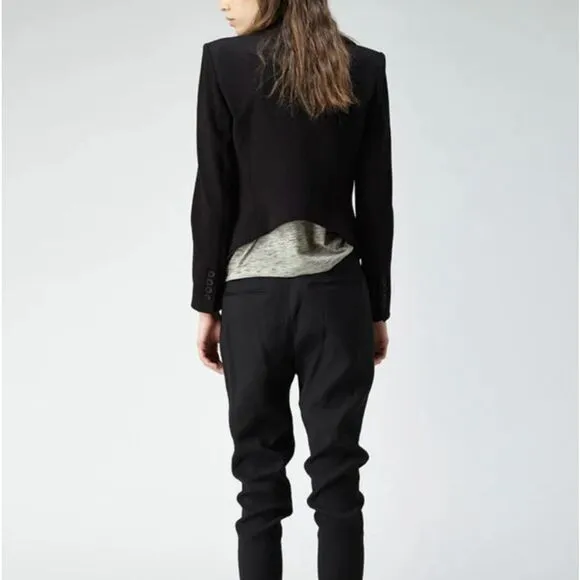 Helmut Helmut Lang Gala Tux Blazer Sz XS Collarless Black Cropped Minimalist