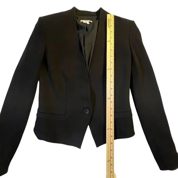 Helmut Helmut Lang Gala Tux Blazer Sz XS Collarless Black Cropped Minimalist