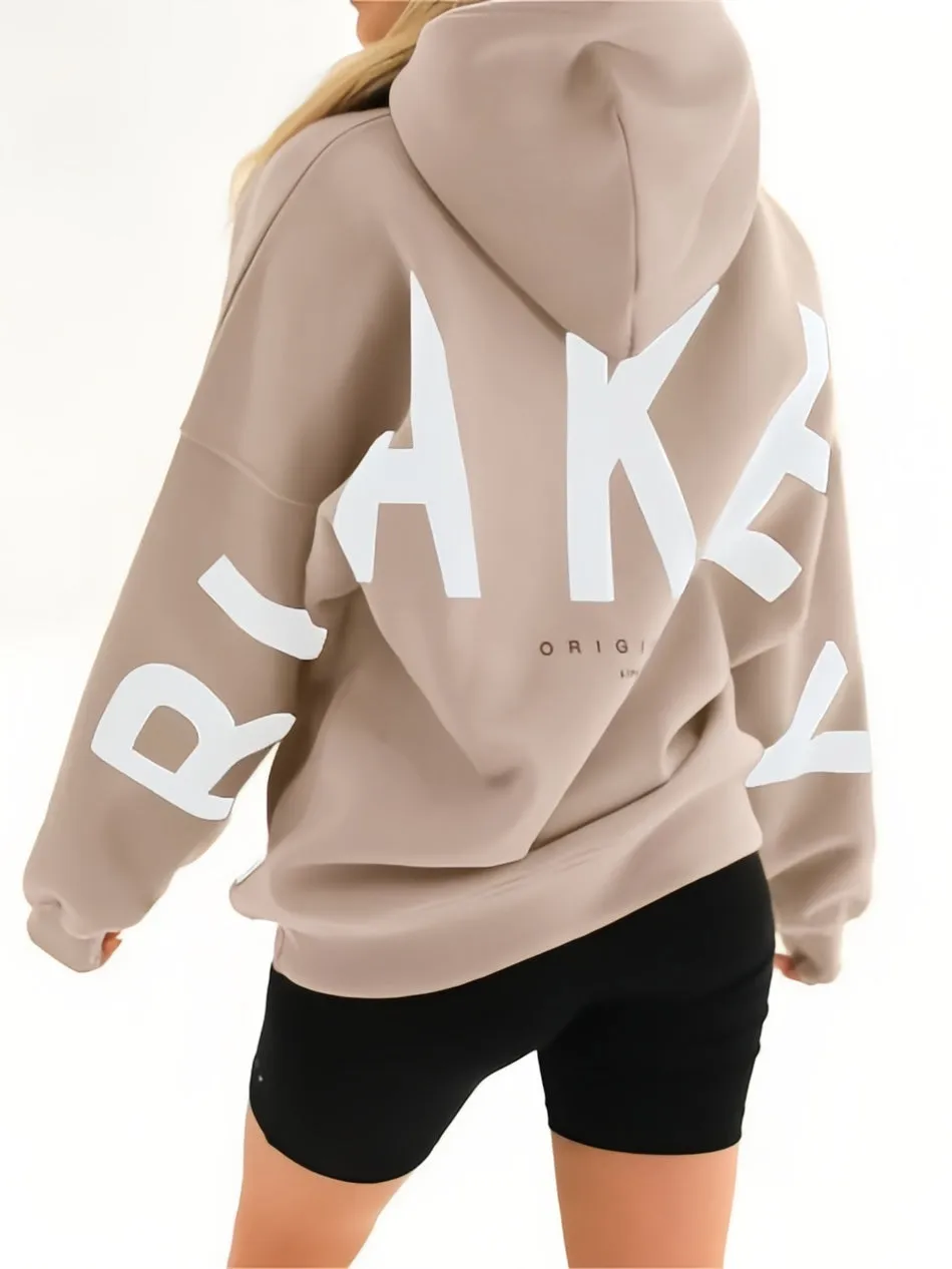 Hip hop oversize hoodie with letter print