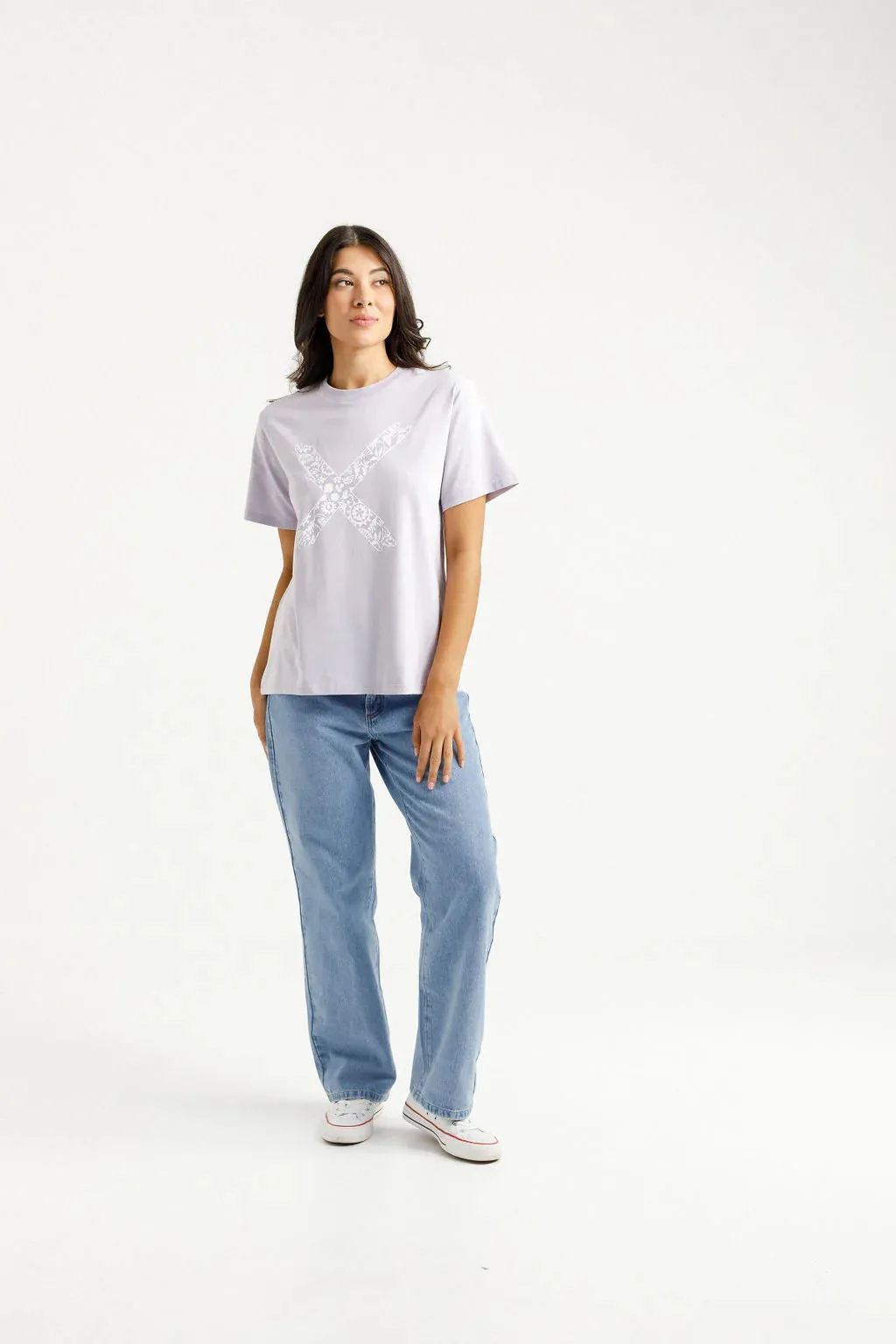 Homelee -Chris Tee-Lilac with Damask X
