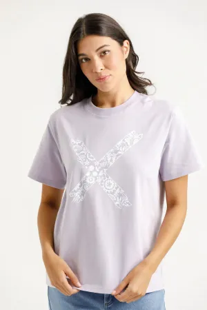 Homelee -Chris Tee-Lilac with Damask X