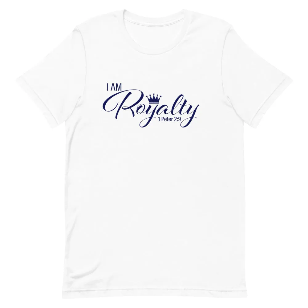 I AM Royalty (White/ Royal Blue Short-Sleeve T-Shirt)