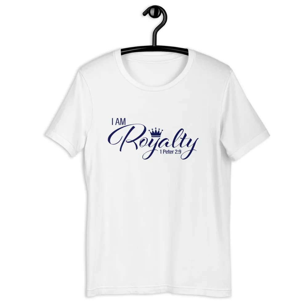 I AM Royalty (White/ Royal Blue Short-Sleeve T-Shirt)
