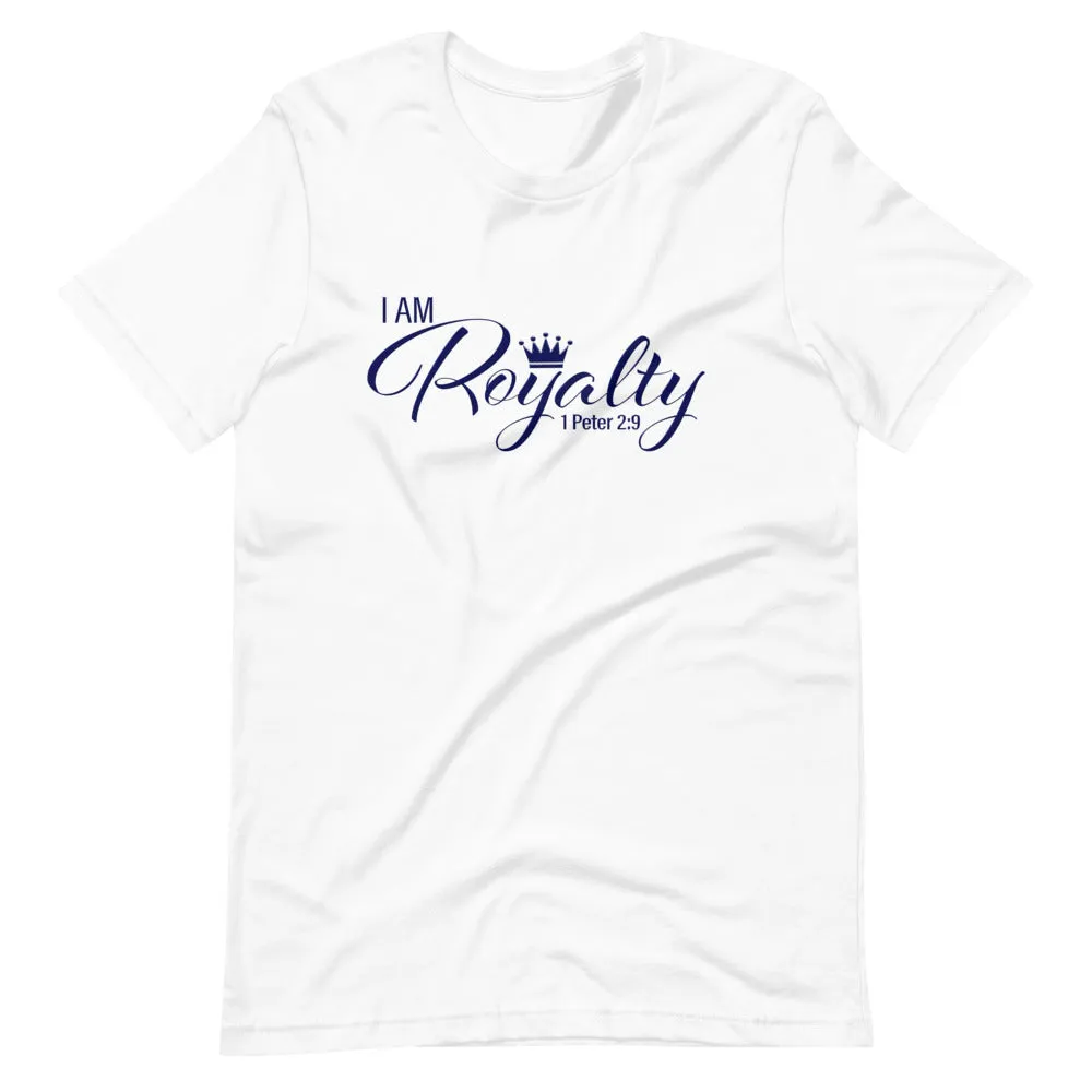 I AM Royalty (White/ Royal Blue Short-Sleeve T-Shirt)