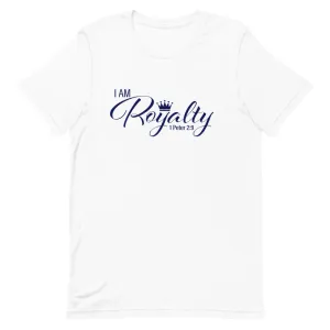 I AM Royalty (White/ Royal Blue Short-Sleeve T-Shirt)