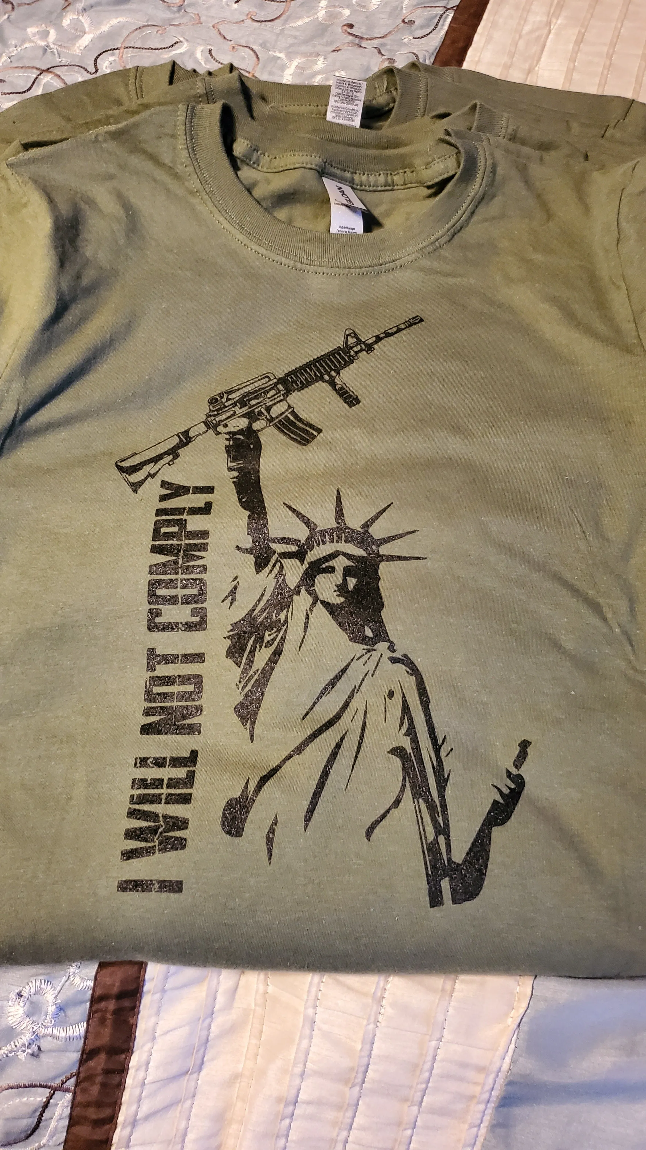 I Will Not Comply Crew Neck T-Shirt