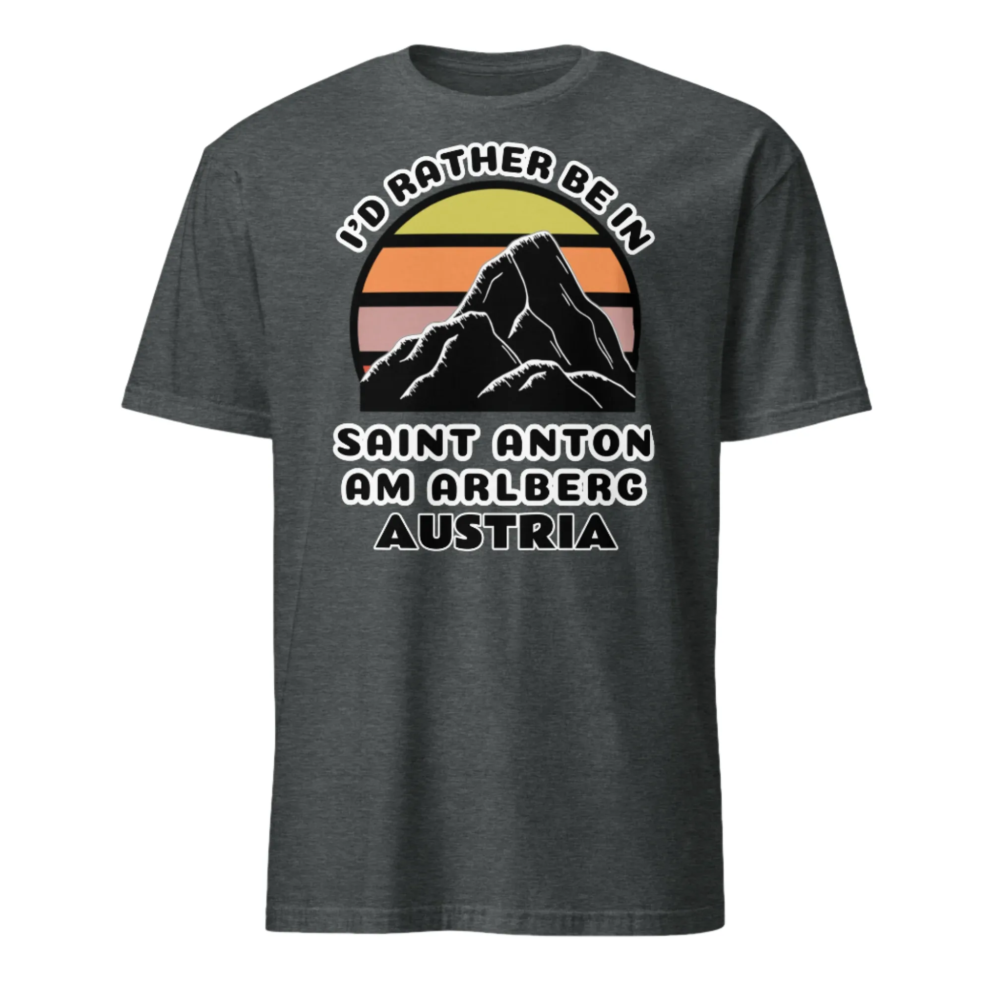 I'd Rather Be in St. Anton am Arlberg T-Shirt, Vintage Sunset Mountain