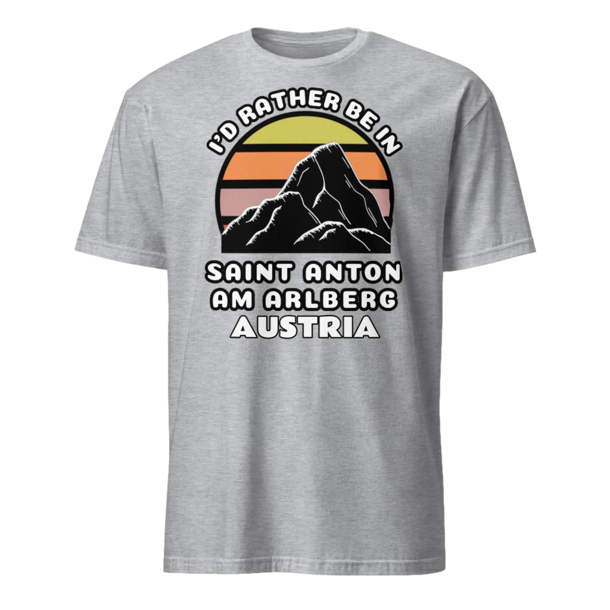 I'd Rather Be in St. Anton am Arlberg T-Shirt, Vintage Sunset Mountain