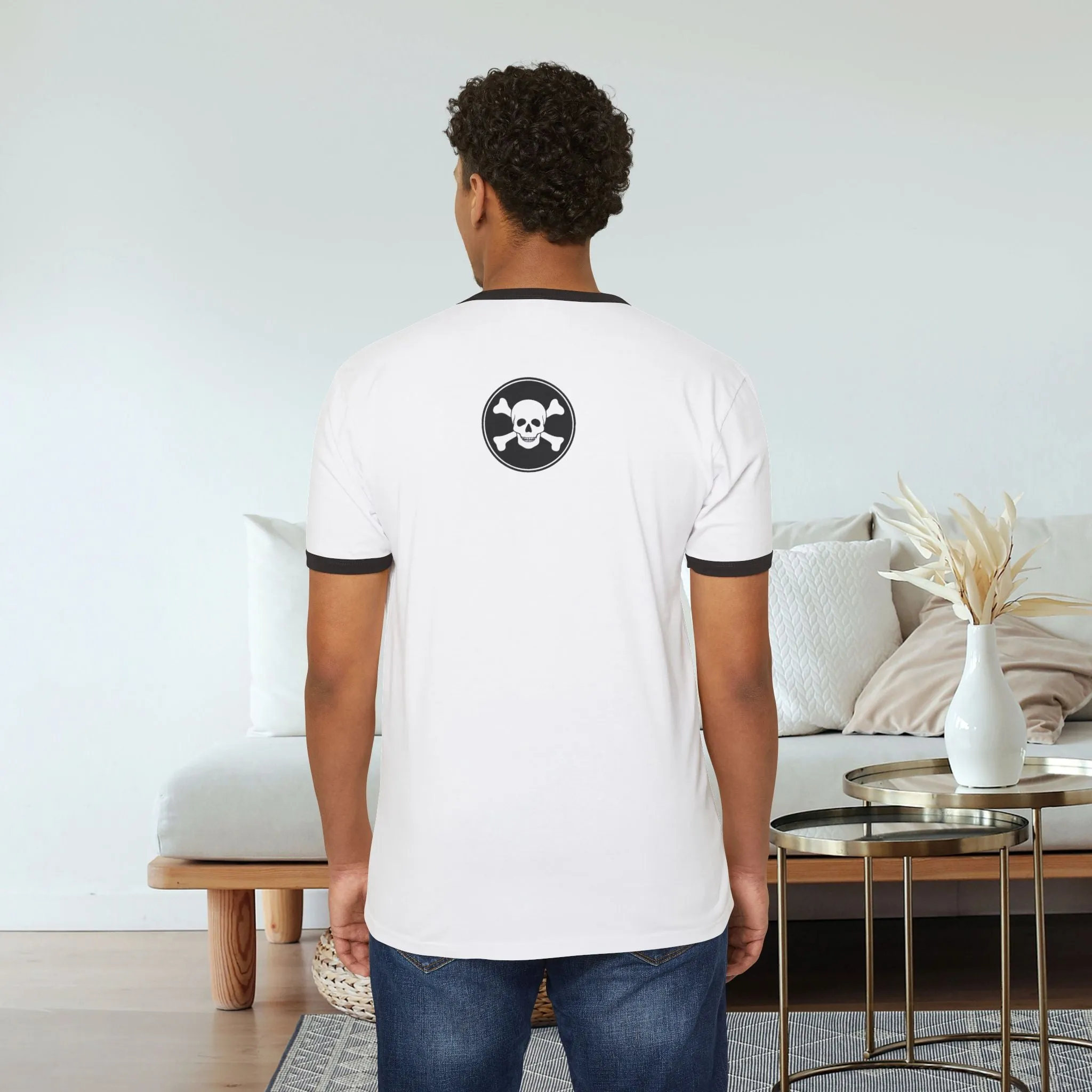 Intensive Care Bear Typographical Art Unisex Cotton Ringer T-Shirt