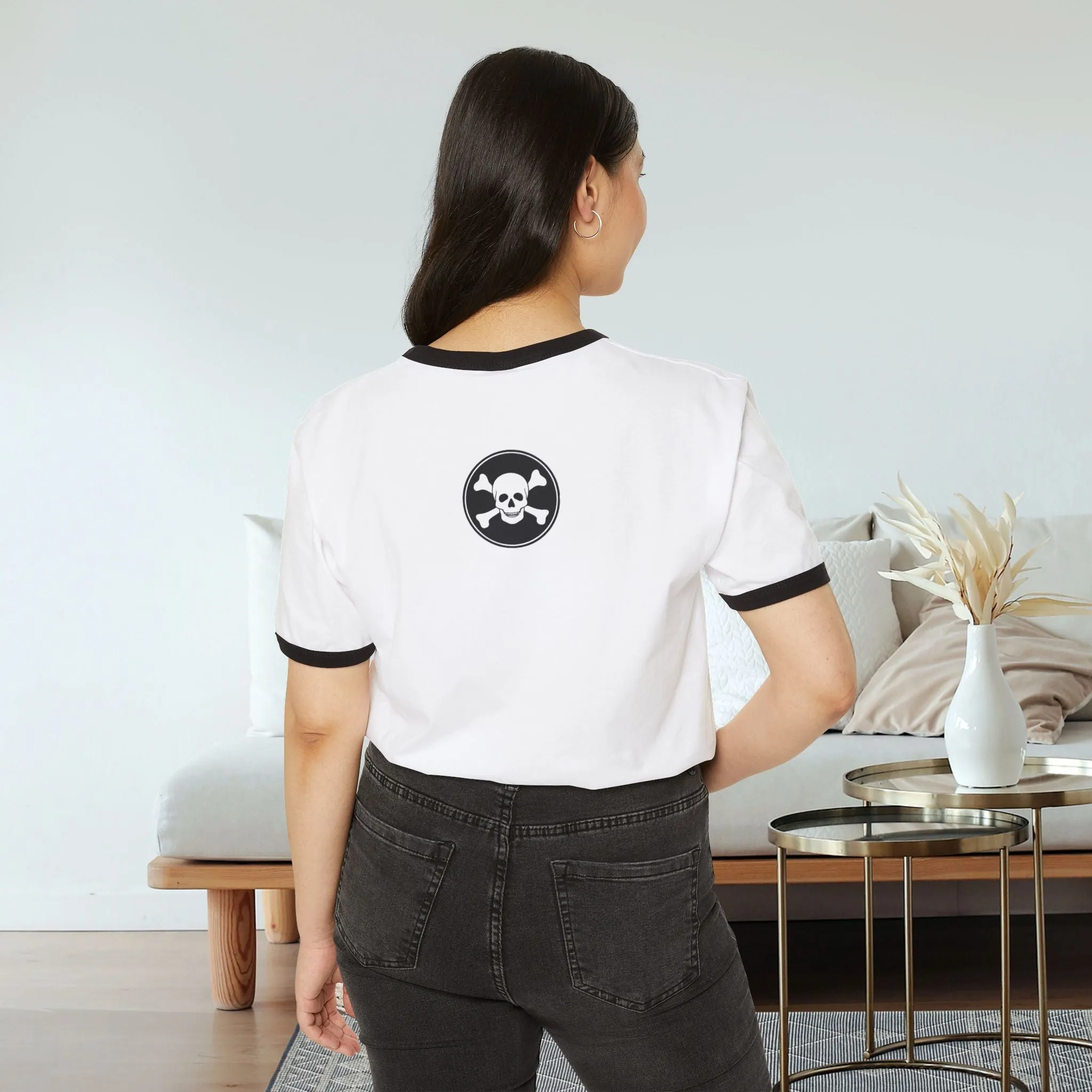 Intensive Care Bear Typographical Art Unisex Cotton Ringer T-Shirt