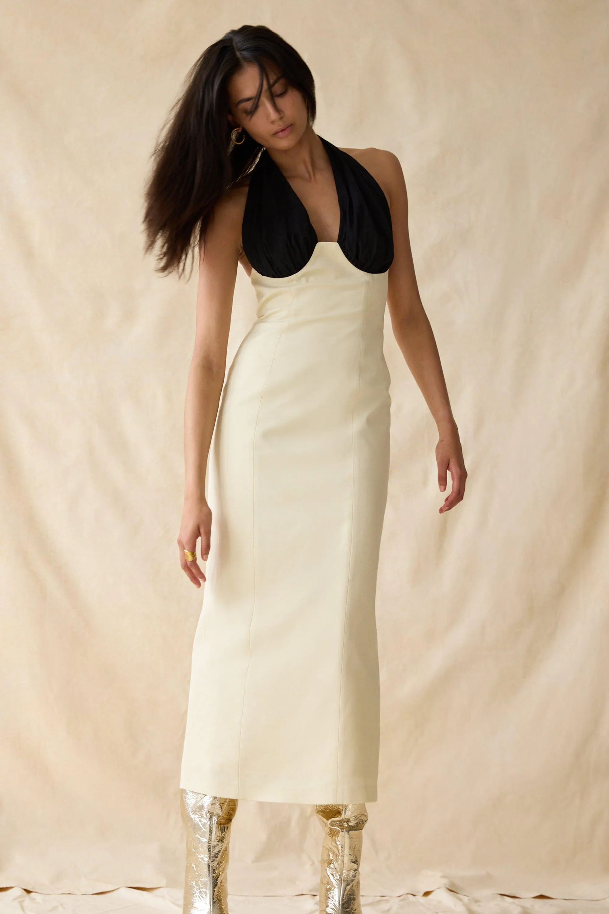 INVERSE MIDI DRESS