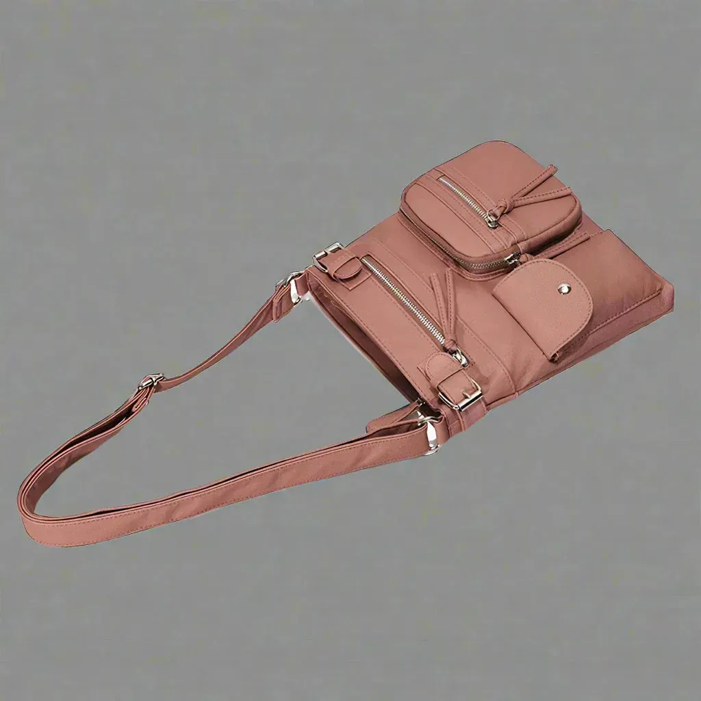 Irma® | Shoulder bag made of soft leather with multiple compartments