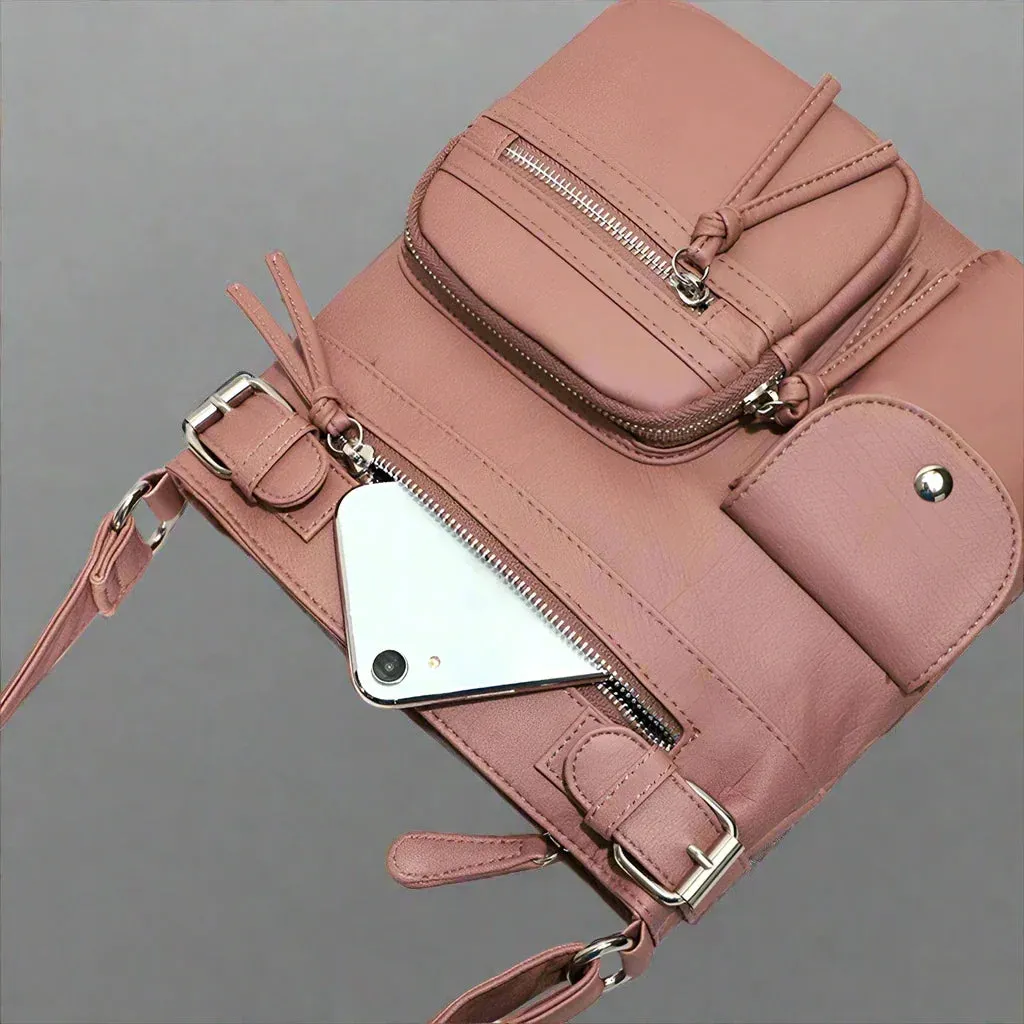 Irma® | Shoulder bag made of soft leather with multiple compartments