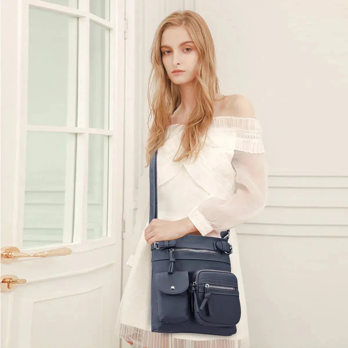 Irma® | Shoulder bag made of soft leather with multiple compartments